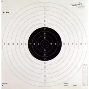 Cible pistolet C50 carton ISSF pour pistolet 25/50 mètres