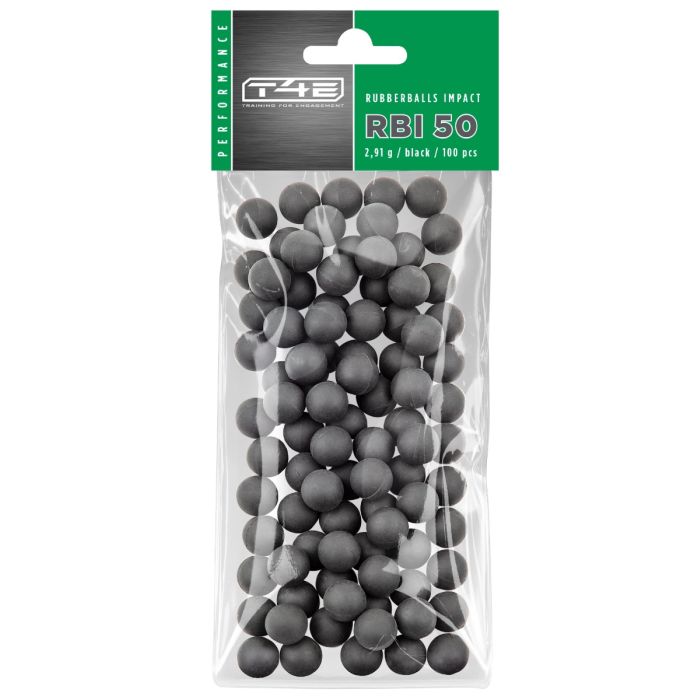 Balles caoutchouc + noyau acier Umarex T4E RBI50 cal. 50 x 100