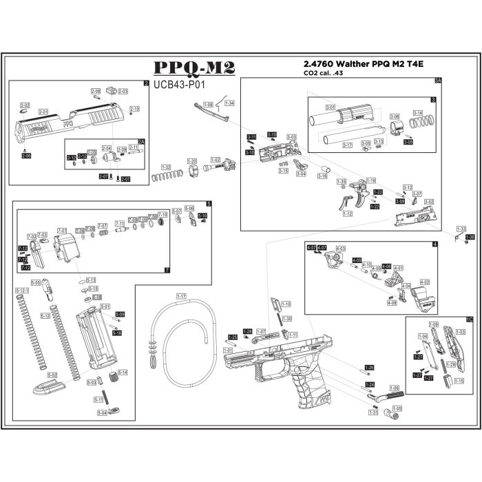 Pièce détachée Umarex réf. 81.60.0128 Joint arr. chargeur T4E PPQ M2