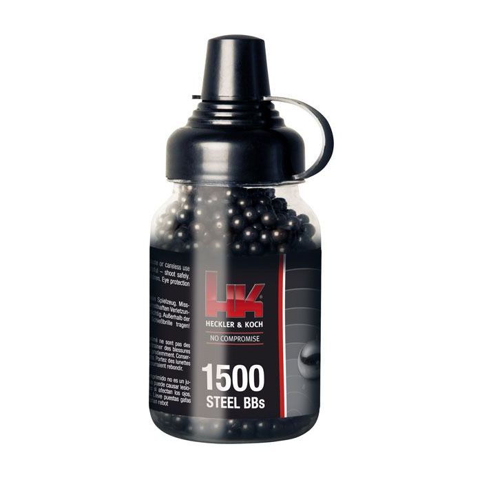 Billes BB rondes ACIER Cal 4.5 x 1500 noires HK