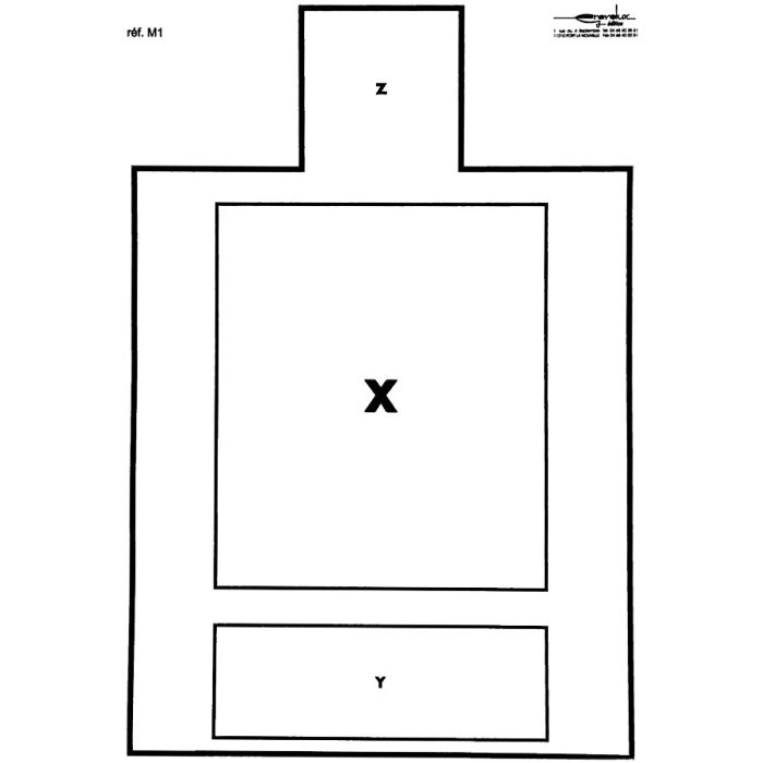 Cible M1 pour tir IST/C NTTC 50x70 carton