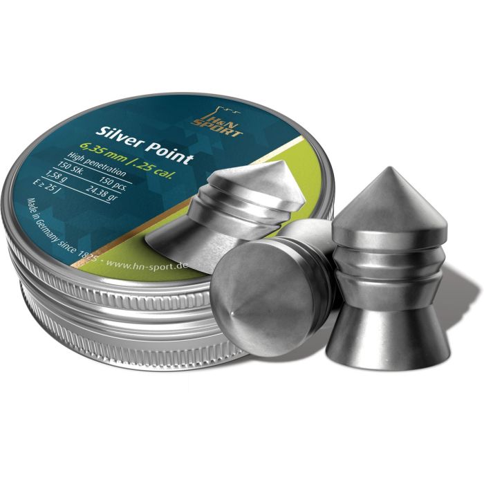 Plombs HN Silver Point pointus 6.35mm x150
