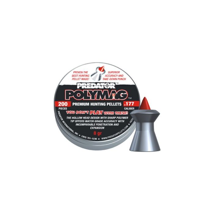 Plombs JSB Predator Polymag 4.5mm x 200 creux avec pointe de polymère