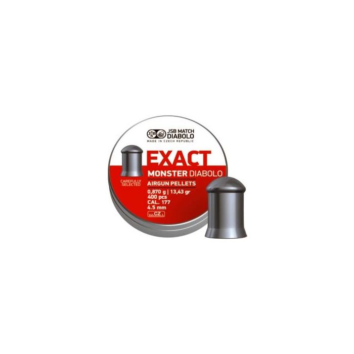 Plombs JSB Exact Monster 4.5mm x400 lourds pour carabines puissantes
