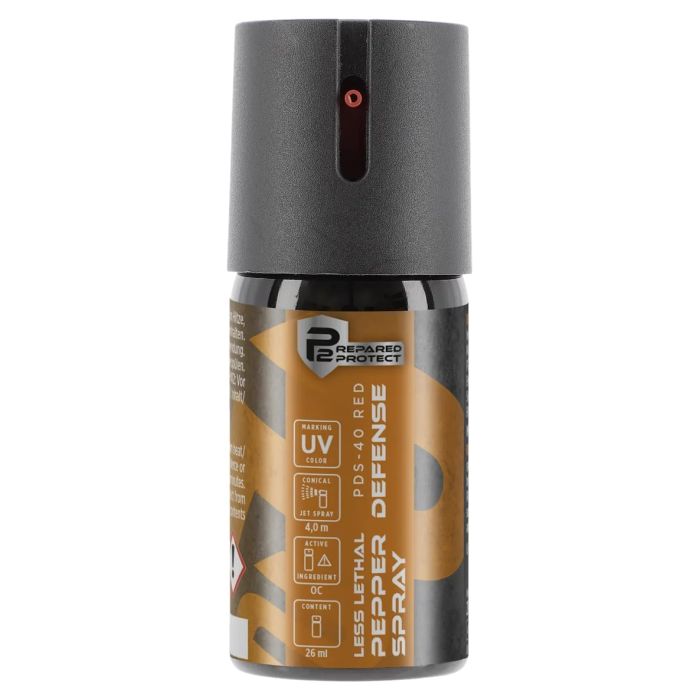 Bombe lacrymogène gaz poivre Umarex P2P PDS-40 marqueur UV 26ml 
