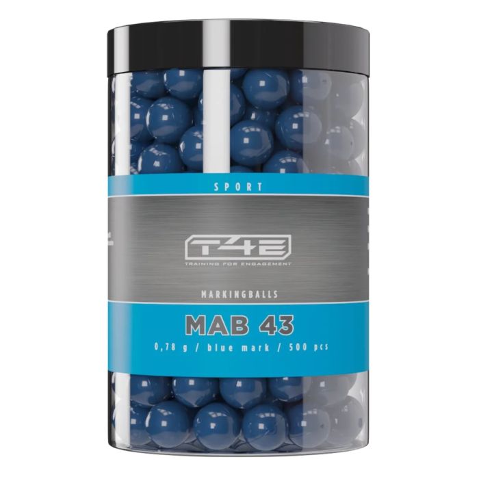 Balles peinture bleue Umarex T4E MAB43 Sport cal.43 x 500