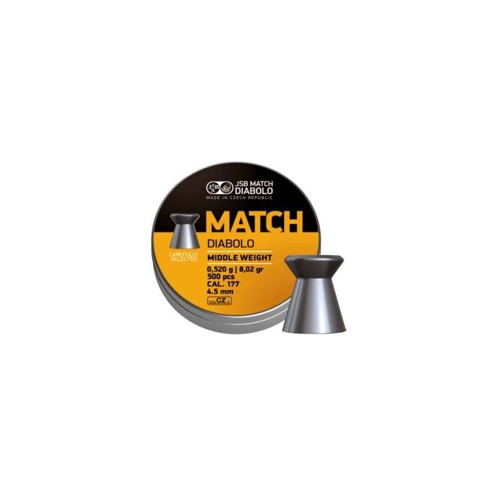 Plombs JSB Match Diabolo Middle 4.5mm x500 plats de qualité supérieure