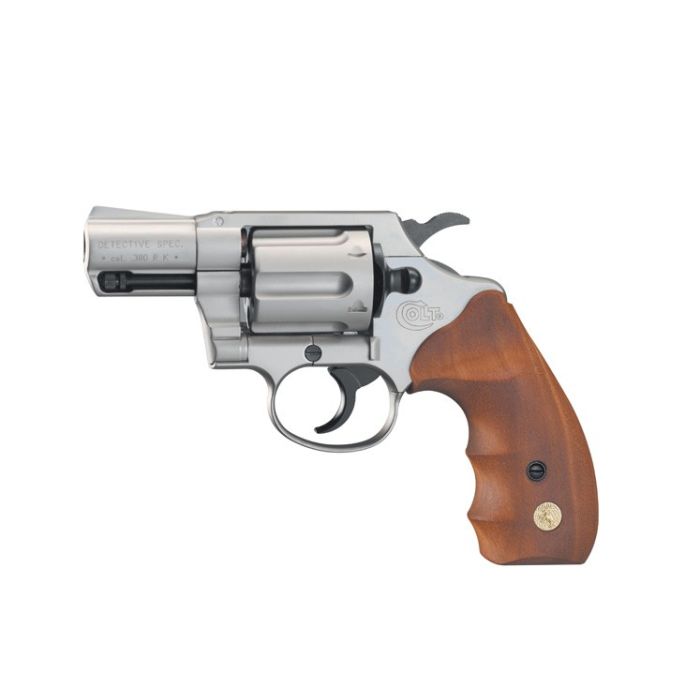 Revolver Colt Detective Special nickel bois