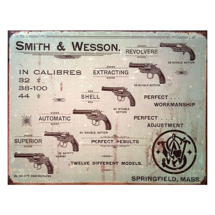 Plaque Smith & Wesson "Revolvers"