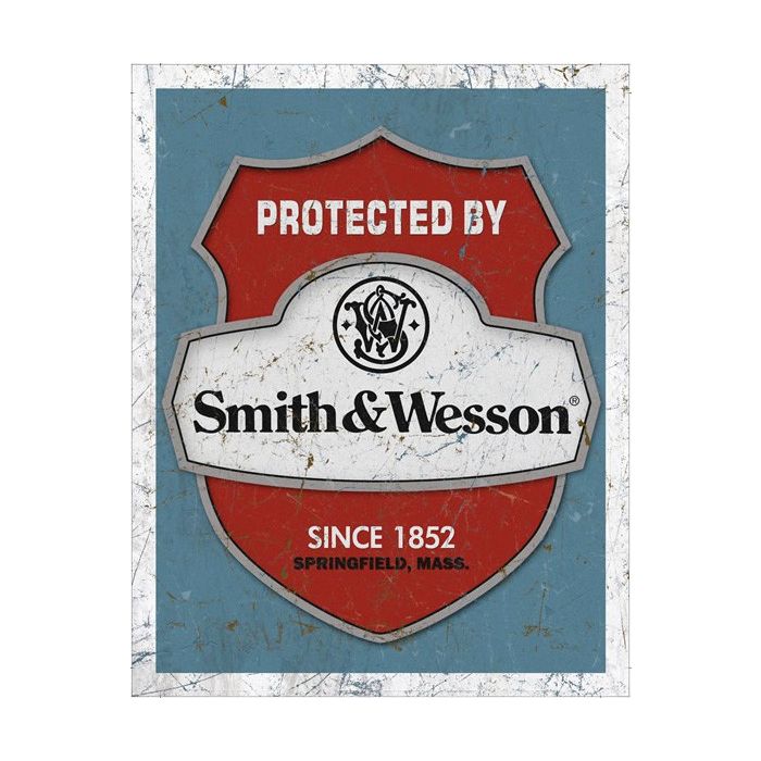 Plaque Smith & Wesson "Protected by"