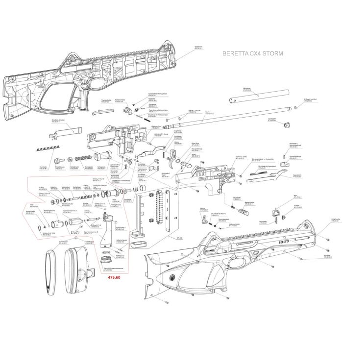 Pièce détachée Umarex ref. 475.60 valve assemblée CX4 Storm