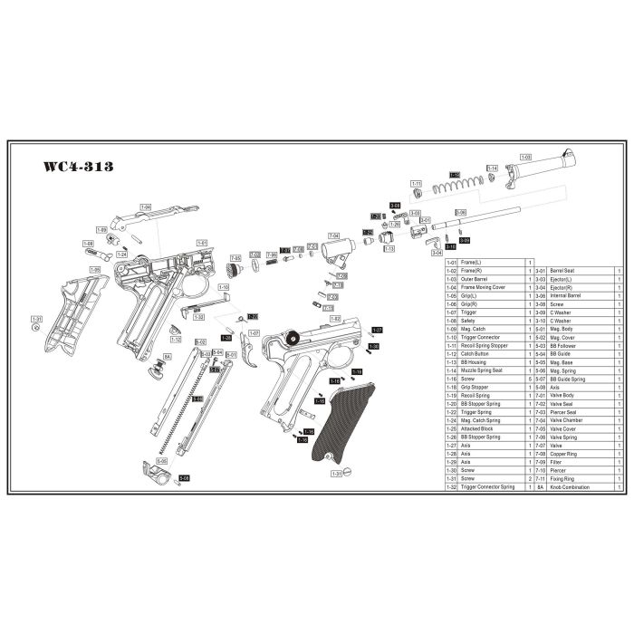 Pièce détachée Umarex ref. 5.8135.90-1 Valve assemblée P08