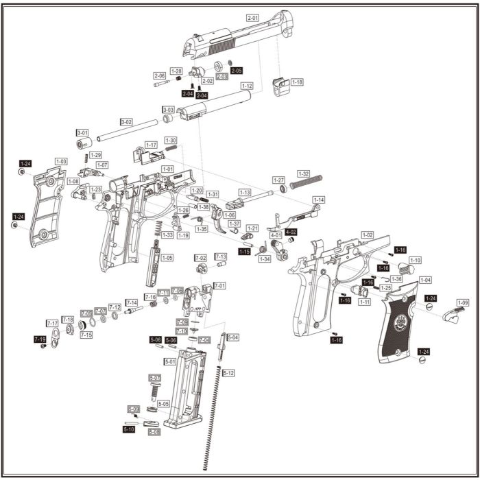 Pièce détachée Umarex réf. 5.8181.40.5 Relais détente Beretta 84FS