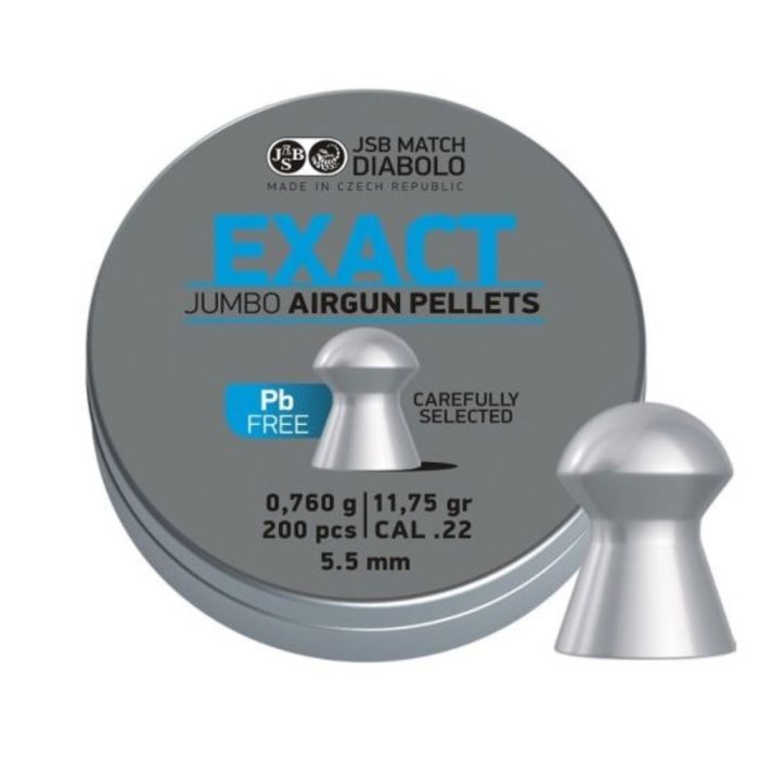 Plombs JSB Exact Jumbo 5.5mm x200 sans plomb