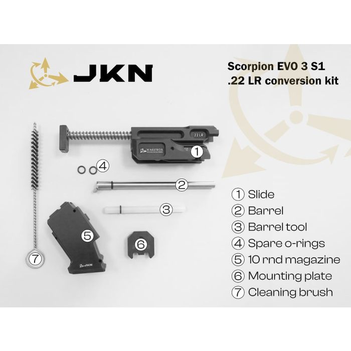 Conversion JKN pour pistolet CZ Scorpion Evo3 S1 22LR