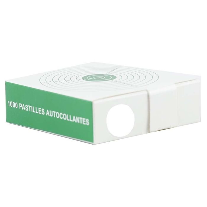 Pastilles autocollantes 19mm blanches x 1000 Patchs