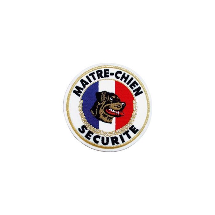 Ecusson rond "Maitre chien Rottweiler"