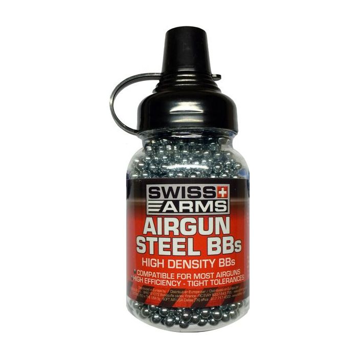Billes BB rondes ACIER Cal 4.5 x 1500 Swiss Arms armes airgun
