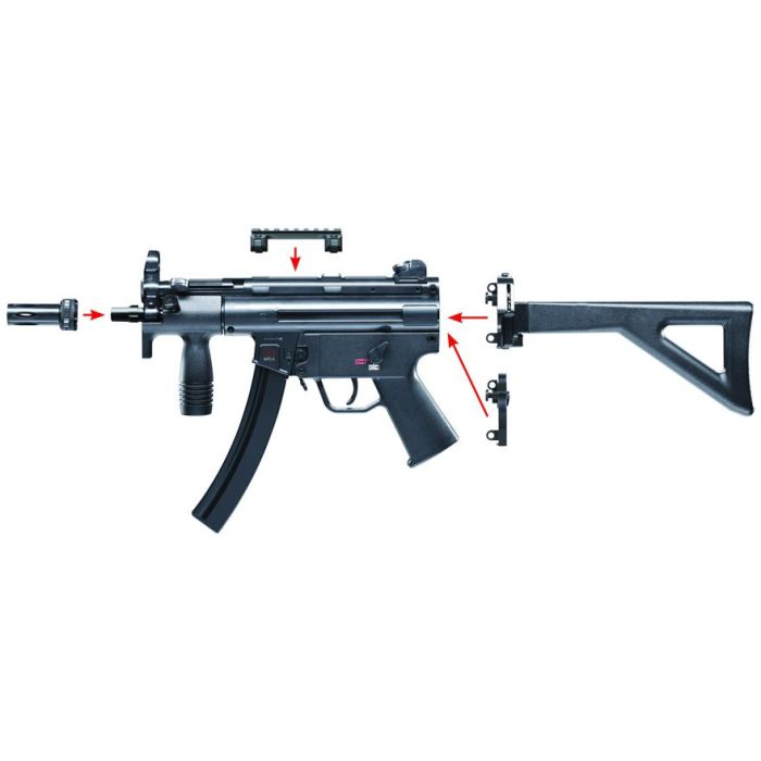 Pistolet mitrailleur HK MP5 K-PDW cal. 4,5mm BB blowback 3,94 joules