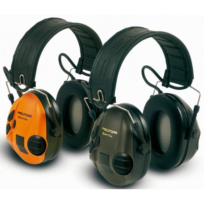 Casque de protection électronique 3M Peltor Sporttac - Coquilles vertes/oranges