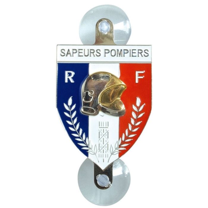 Plaque auto Sapeurs Pompiers écusson