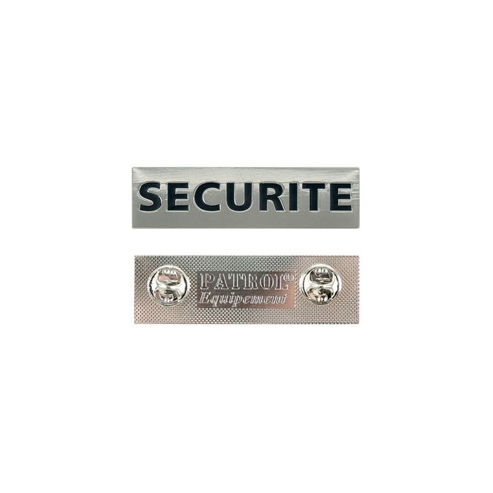 Plaque metal SECURITE