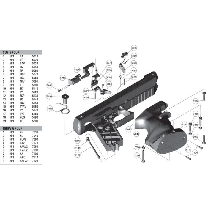 Piece detachee Zoraki HP-01 N.5170 - Ressort gâchette