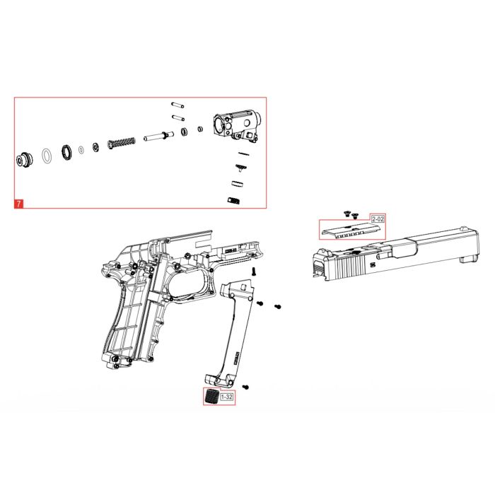 Pièce détachée Umarex réf. 81.60.0263 Valve assemblée Glock 19 GEN4