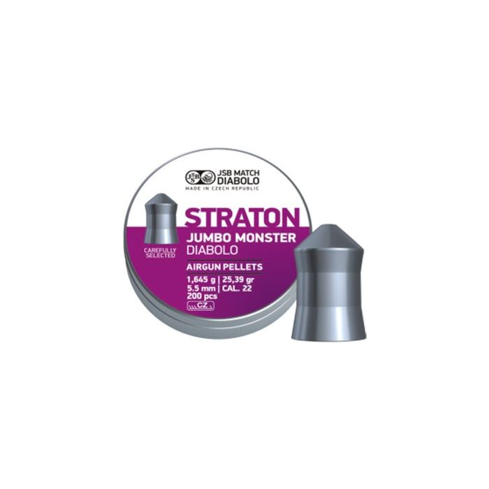 Plombs JSB Straton Jumbo Monster 5.5mm x 200 ultra-pénétrants