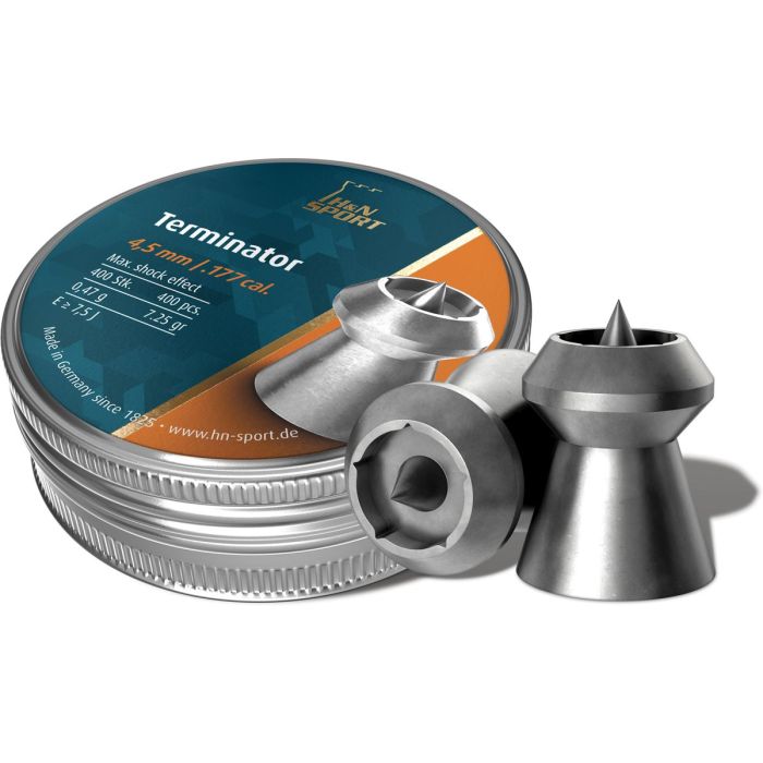 Plombs HN Terminator 4.5mm x400 précis pour distances moyennes