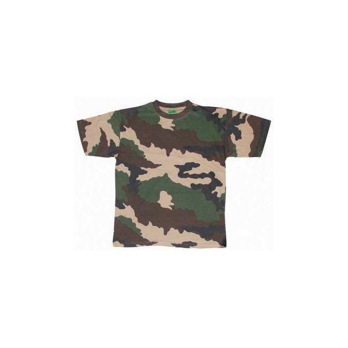 Tee-shirt militaire camouflage 100% coton peigné