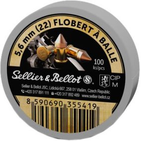 Cartouches .22 Flobert CB 18 grains double culot x 100 Sellier & Bellot