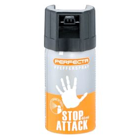 Bombe lacrymogène gaz poivre Perfecta Stop Attack 40ml