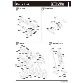 Pièce détachée Umarex réf. 2.6334.70.11 Soupape de remplissage VP9