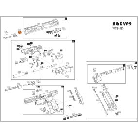 Pièce détachée Umarex réf. 2.6422.60.01 Valve HK VP9