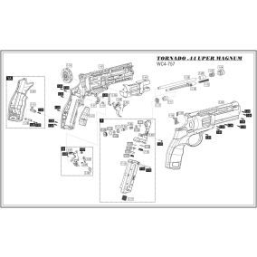 Pièce détachée Umarex ref. 5.8199.90-1 Valve complète revolver Tornado