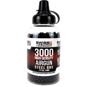 Billes BB rondes ACIER Cal 4.5 x 3000 Swiss Arms noires
