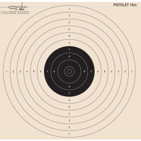 Cibles pistolet 17x17 carton ISSF x 200