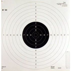 Cible pistolet C50 carton ISSF