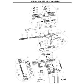 Pièce détachée Umarex réf. 507.700.04.1 Ressort hausse Walther PPQ M2 22LR