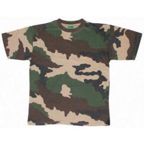 Tee-shirt militaire camouflage 100% coton peigné