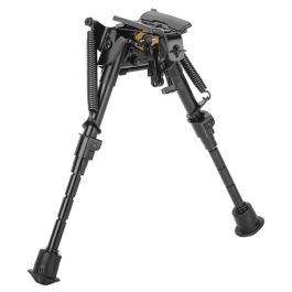 Bipied De Fusil Réglable 9-13 Pouces - Jambes Ressort, Pivotant, Montage Rapide - Noir