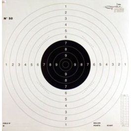 Lot De 25 Cibles Papier 43x63.5cm | Silhouette Zones D'Impact | Tir Pistolet, Fusil, Carabine, Airsoft