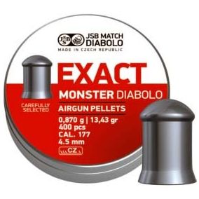 Plombs JSB Exact Monster 4.5mm x400 lourds pour carabines puissantes
