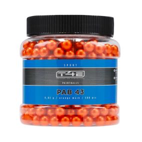 Balles paintball Bio orange Umarex T4E PAB43 cal.43 x 500
