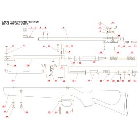 Pièce détachée Umarex réf. 2.4943.70.08 Hausse assemblée Hammerli HF600