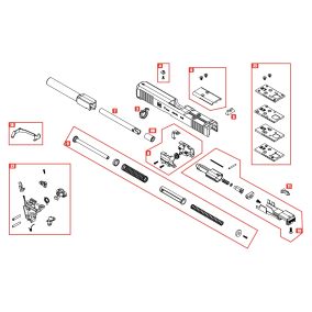 Pièce détachée Umarex réf. 91.40.0008 Nozzle ass. Glock 17 GEN5 airsoft