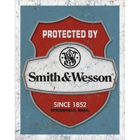 Plaque Smith & Wesson "Protected by"