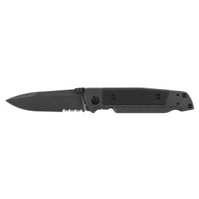 Couteau Walther Q5 Steel Frame Blackwash Serrated