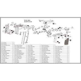 Pièce détachée Umarex ref. 5.8089.40.3 Guide ressort P38